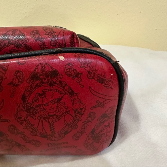 Disney Parks Loungefly Pirates of the Caribbean red and black mini backpack. - Picture 5 of 6